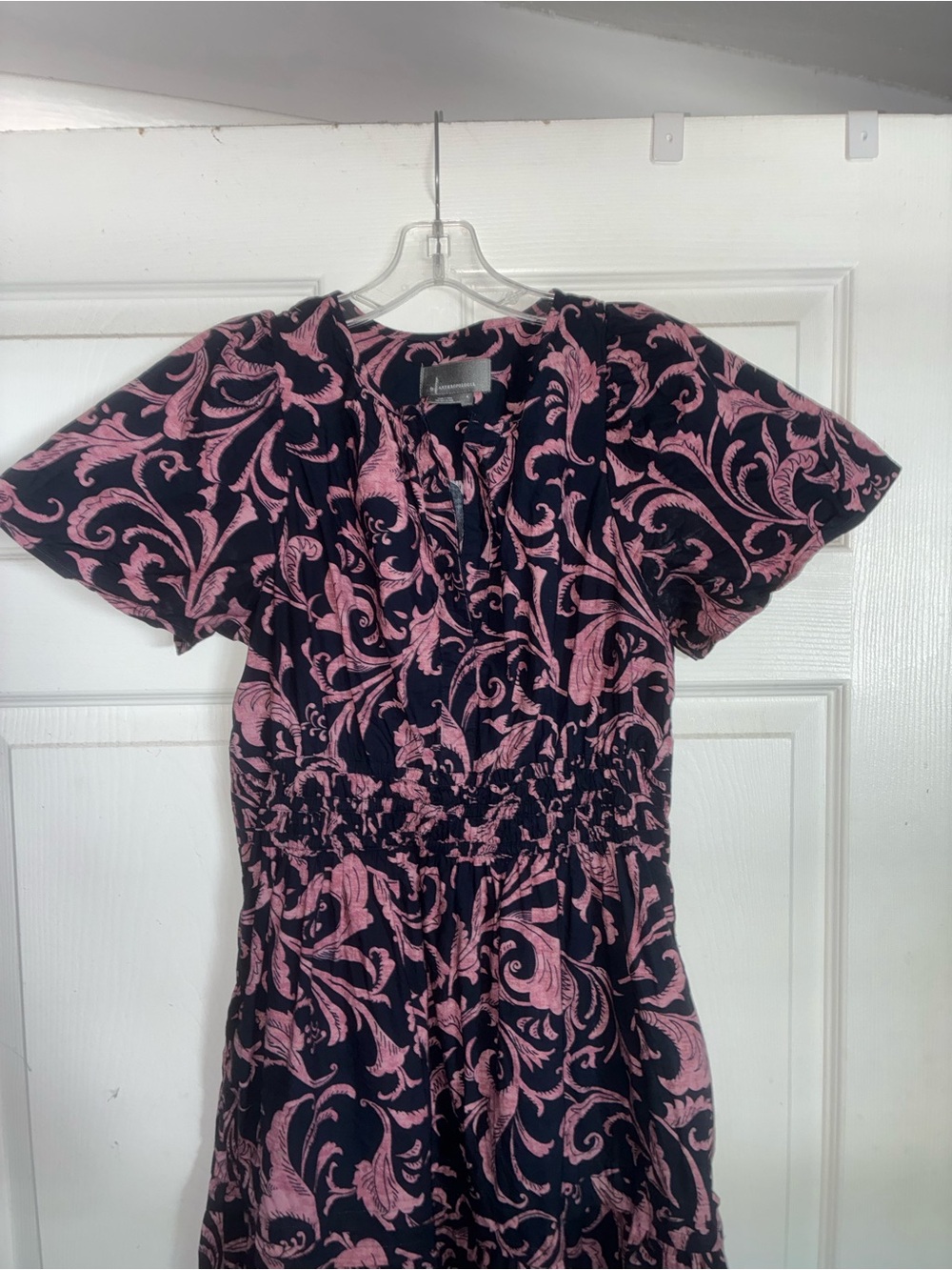 Anthropologie Somerset Pink and Navy Maxi Dress Size Small - Picture 6 of 8